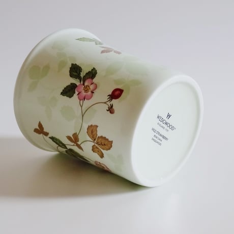 ウェッジウッドWEDGWOOD　ワイルドストロべリー　パステルビーカー　グリーン