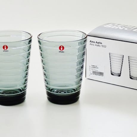 iittala (イッタラ）　Aino Aalto（アイノアアルト）　タンブラー　ペア　グレー【御結婚御祝・内祝・新築御祝・還暦御祝・御礼・寿・ギフト包装可能】