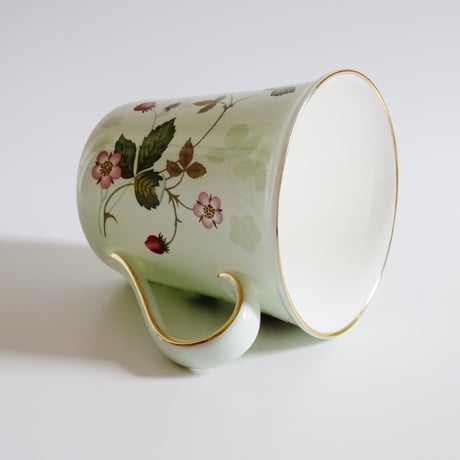 ウェッジウッドWEDGWOOD　ワイルドストロべリー　パステルビーカー　グリーン