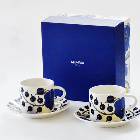 アラビア　パラティッシ　イエロー　コーヒーカップ＆ソーサーペア（ブランドボックス付属）【御結婚御祝・内祝・新築御祝・還暦御祝・御礼・寿・ギフト包装可能】