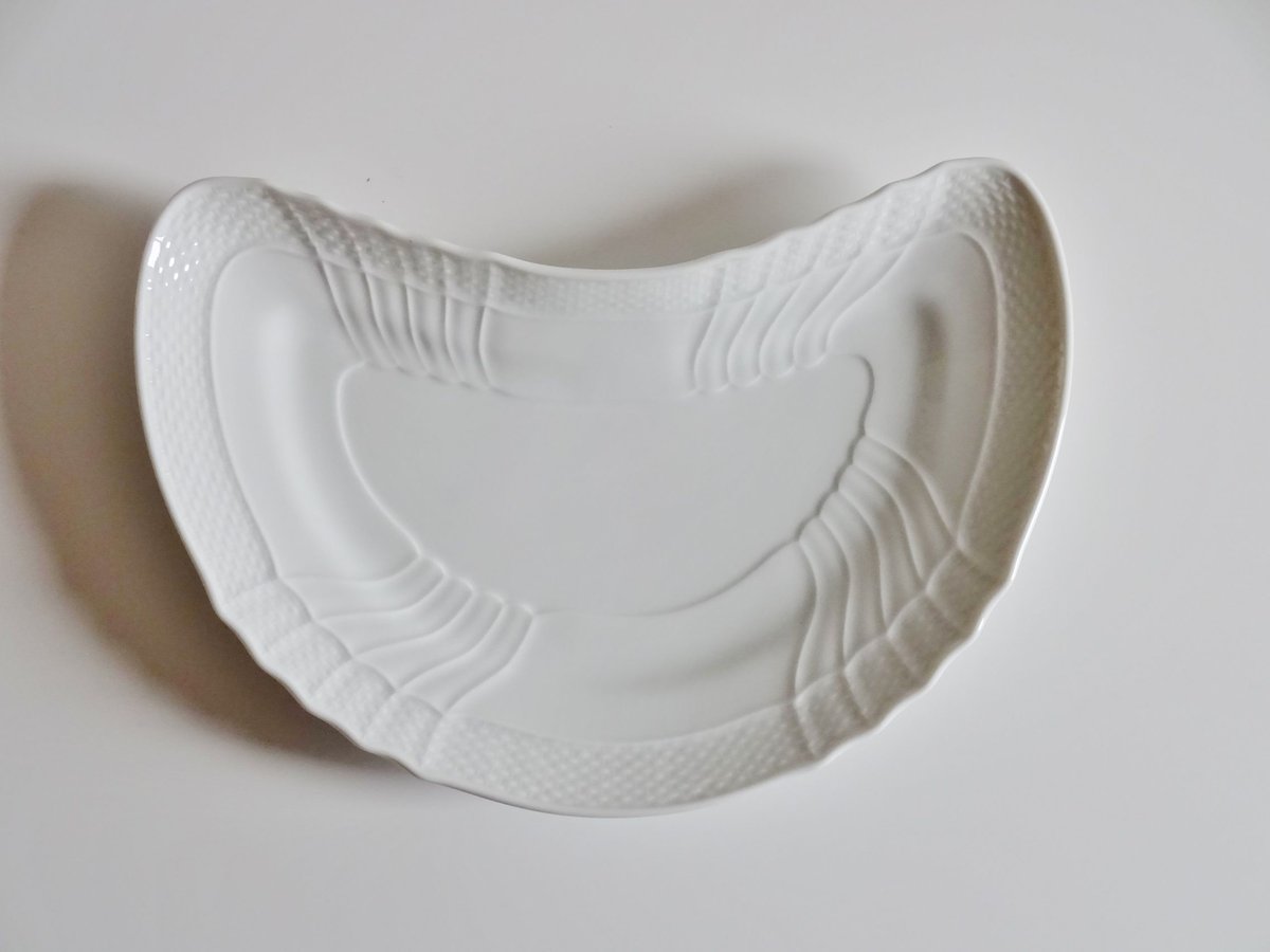 ジノリ　ベッキオホワイト　クレセントディッシュ×5 ジノリ ベッキオホワイト クレセントディッシュ×5