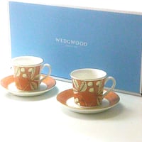 ウェッジウッドWEDGWOOD　フランシスFRANCES　コーヒーカップ＆ソーサー　ペア【御結婚御祝・内祝・新築御祝・還暦御祝・御礼・寿・ギフト包装可能】