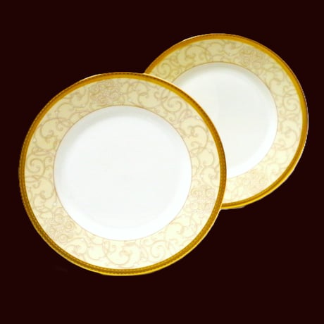 ウェッジウッドWEDGWOOD セレスチャルゴールド20センチプレート　アクセント　ペア【ブランド食器】【御結婚御祝・内祝・新築御祝・還暦御祝・御礼・寿・ギフト包装可能】