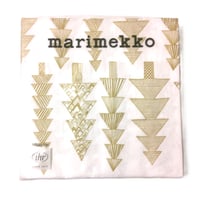 マリメッコmarimekko　ペーパーナプキン  565799 クーシコッサ ホワイト/ゴールド33cm　20枚入り