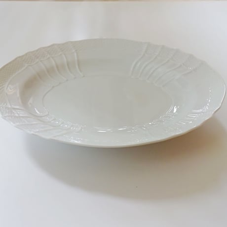 リチャードジノリ　ベッキオホワイト 　オーバルプラター３３ｃｍ