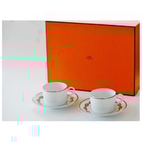 HERMES - 【新品】エルメス モザイク24 コーヒーカップ プラチナ ペア エルメス Hermes コーヒーカップ＆ソーサー モザイク 24【返品
