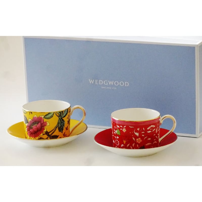 ウエッジウッドWEDGWOOD ワンダーラスト ティーカップ＆ソーサーペア