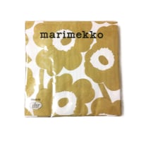 マリメッコmarimekko　ペーパーナプキン  552699 ウニッコ ホワイト/ゴールド33cm　20枚入り