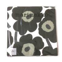 マリメッコmarimekko　ペーパーナプキン 552697 ウニッコ ホワイト/ブラック 33cm　20枚入り