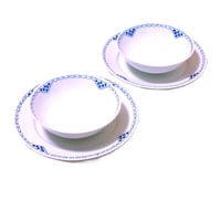 ロイヤルコペンハーゲンROYAL  COPENHAGEN　プリンセスブルー　ボウル・プレート　ペア【御結婚御祝・内祝・新築御祝・還暦御祝・御礼・寿・ギフト包装可能】