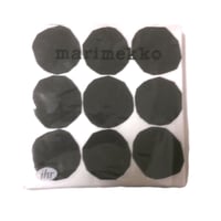 マリメッコmarimekko　ペーパーナプキン 606479 キヴェット ブラック/ホワイト 33cm33cm　20枚入り