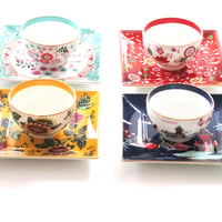 ウエッジウッドWEDGWOOD ﾜﾝﾀﾞｰﾗｽﾄ  ティーボウル・スクエアトレイ　８ピースセット【お茶セット】【ブランド食器】【御結婚御祝・内祝・新築御祝・還暦御祝・御礼・寿・ギフト包装可能】