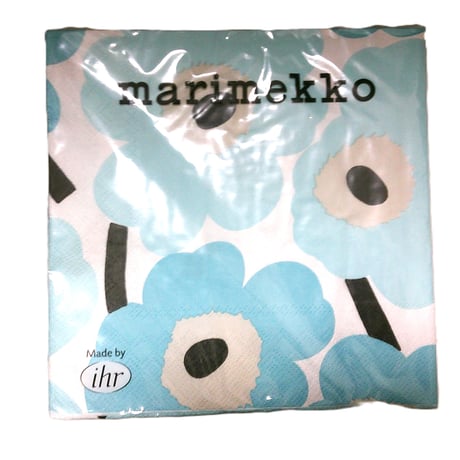 マリメッコmarimekko　ペーパーナプキン ターコイズ552642  33cm　20枚入り