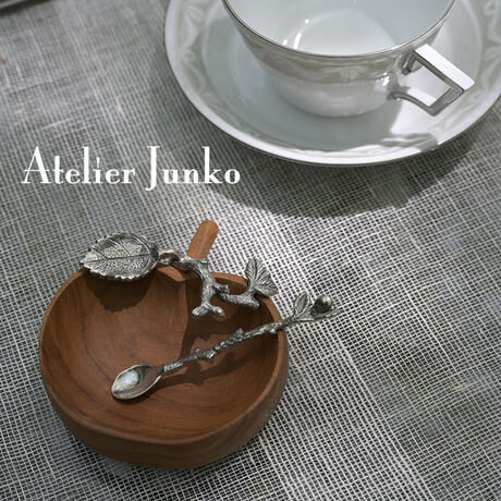 「Atelier Junko」ソルトボウル&スプーン　ウッドアップル