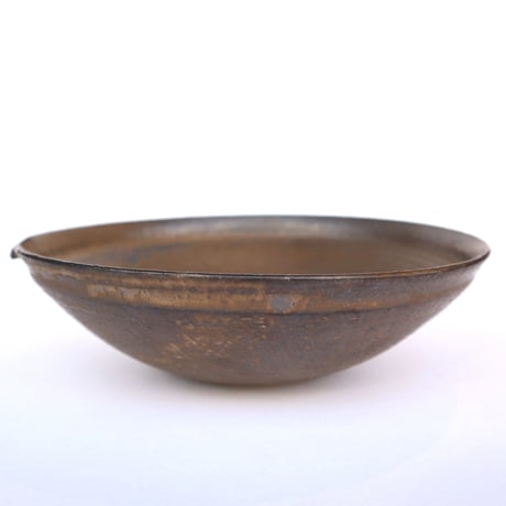 陶器「作家　水野幸一」銅彩釉　片口鉢(20-11)