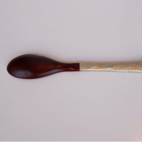 漆器「作家　大藏信一」　スプーン　(小)　朱×錫