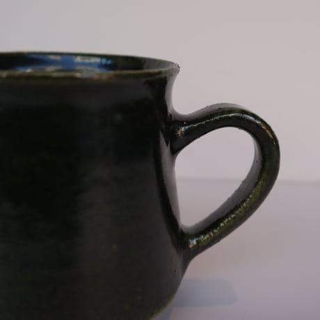 陶器「作家　水野幸一」織部　コーヒーカップ