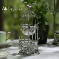 「Atelier Junko」 スパイスホルダー＆スプーン　ツーグラス　バードケージ