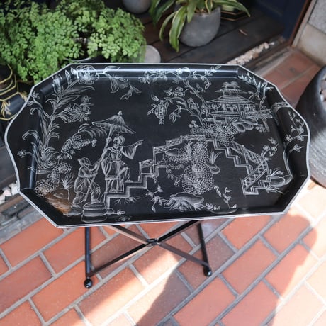 「Atelier Junko」 トレー メタル レクタングラ シノワズリー ブラック