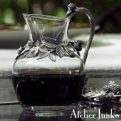 「Atelier Junko」 グラスピッチャー　ラウンド　ラズベリー