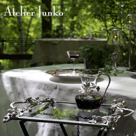 「Atelier Junko」 グラスピッチャー　ラウンド　ラズベリー