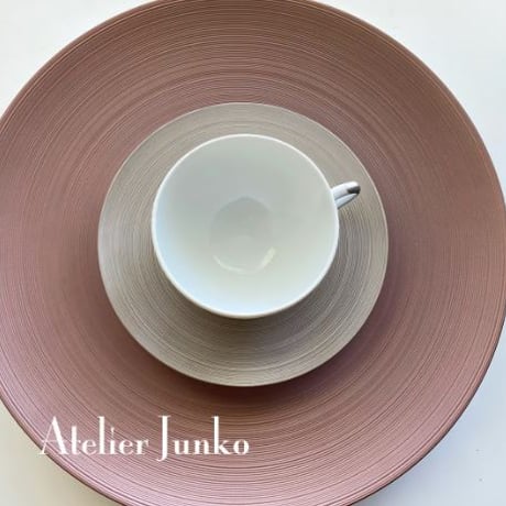 「Atelier Junko」 ヘムスフィア　プラチナ　ティーカップ&ソーサー