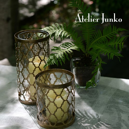 お値下げお箱付きアトリエジュンコキャンドルホルダー限定品 キャンドルホルダー ダブルケージ Candleholders Double Cage