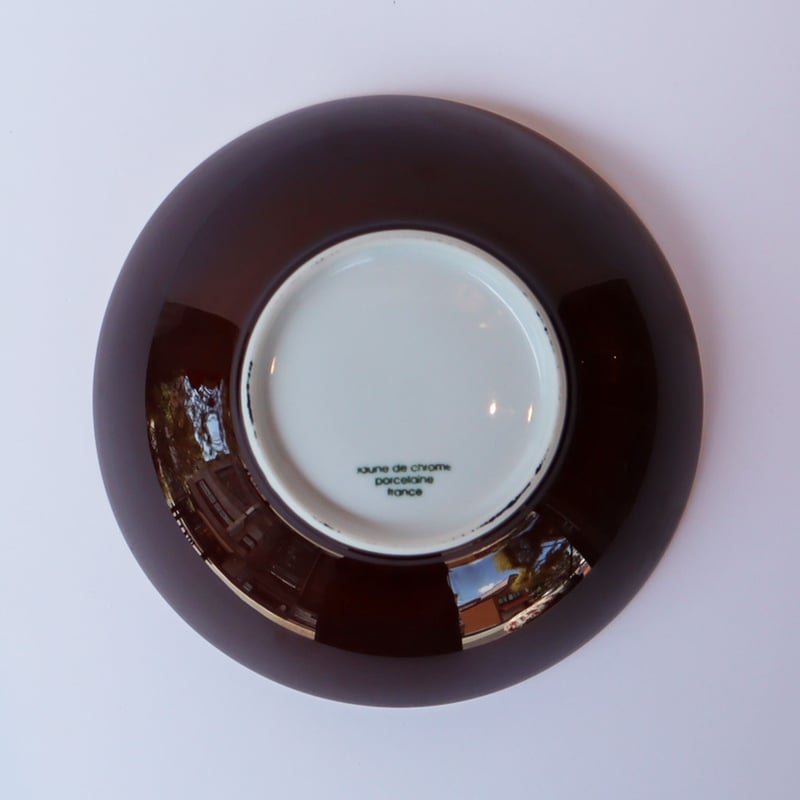 J￼aune de Chrome FRANCE蓋付き皿