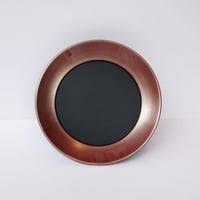 漆器「作家　大藏信一」　縁朱錫椿皿