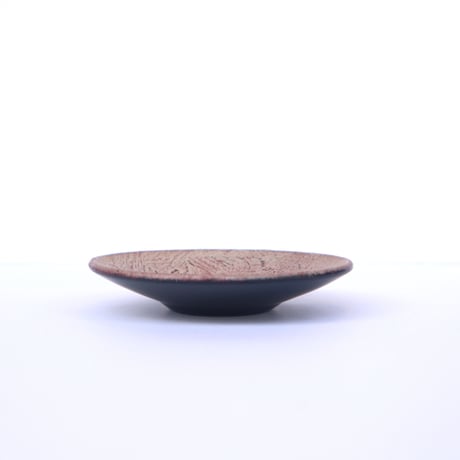 漆器　「作家　大藏信一」　錫朱小皿