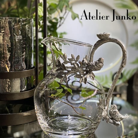 「Atelier Junko」  グラスピッチャー　ラウンド　バード＆ネスト