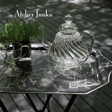 「Atelier Junko」 トレー メタル レクタングラ シノワズリー ブラック