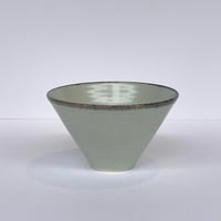 陶器「作家　水野幸一」若草釉　フリーボウル