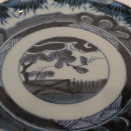 古伊万里染付６寸皿　（江戸中期）