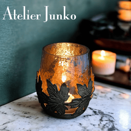 「Atelier Junko」 キャンドルホルダー　リース　メープルリーフ