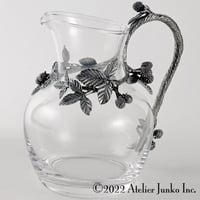 「Atelier Junko」 グラスピッチャー　ラウンド　ラズベリー