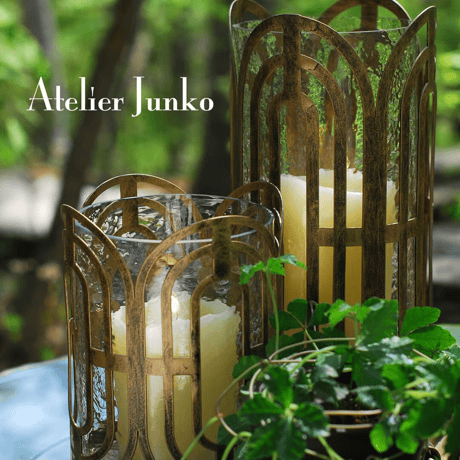 「Atelier Junko」 キャンドルホルダー　オーバルリンク