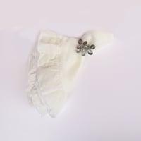 BORGO DELLE TOVAGLIE　リネンフリルナプキン　ivory