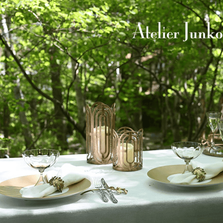 「Atelier Junko」 キャンドルホルダー　オーバルリンク
