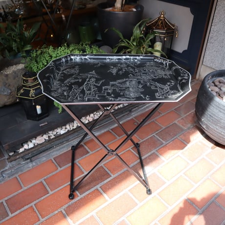 「Atelier Junko」 トレー メタル レクタングラ シノワズリー ブラック