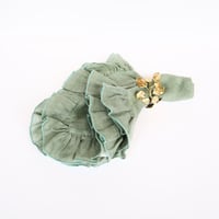 BORGO DELLE TOVAGLIE　リネンフリルナプキン　sage