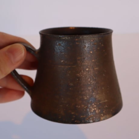 陶器「作家　水野幸一」銅彩釉マグカップ（小）
