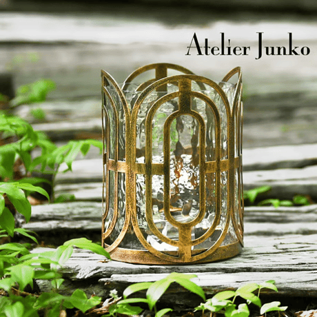 「Atelier Junko」 キャンドルホルダー　オーバルリンク