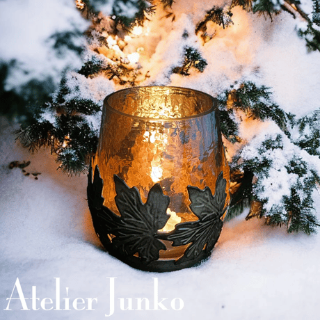 「Atelier Junko」 キャンドルホルダー　リース　メープルリーフ
