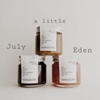 seasonal jam gift 2023 Autumn ( Blueberry & Peach, Rhubarb, Fig ＆ Apple & Calvados)