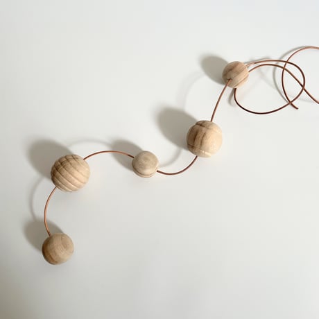 Ornament 5連  ベージュロープ