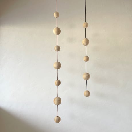 Ornament 5連  ベージュロープ