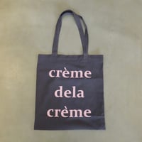 crème logo tote bag