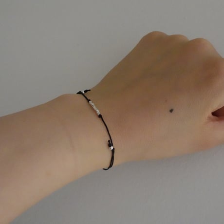 silver line code bracelet