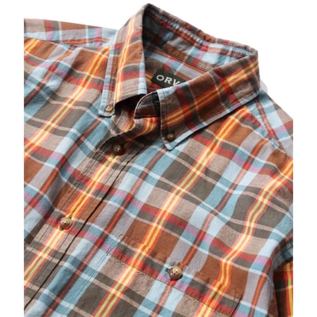 ORVIS Madras Plaid & Gingham Plaid S/SL Shirt